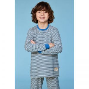 Jongenspyjama, lange mouwen 925 blauw-gele