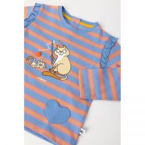 Baby meisjespyjama, lange mouw 911 blauw-roze