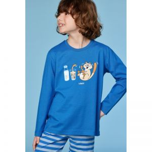 Jongenspyjama lange mouwen 879 donkerblauw