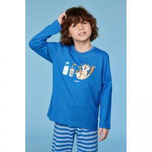 Jongenspyjama lange mouwen 879 donkerblauw