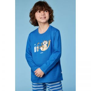Jongenspyjama lange mouwen 879 donkerblauw