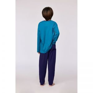 Jongenspyjama lange mouwen 795 groenblauw