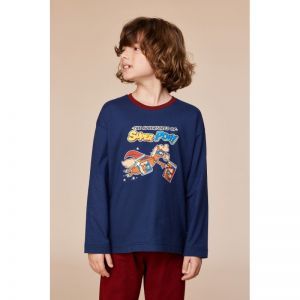 Jongenspyjama lange mouwen 893 donkerblauw