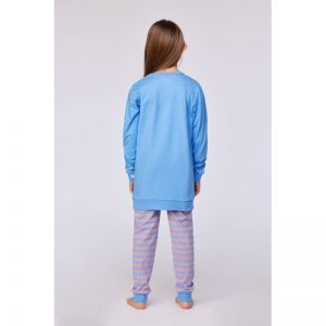 Meisjespyjama, lange mouwen 863 blauw