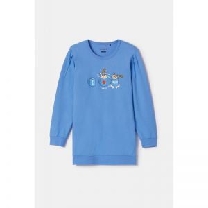Meisjespyjama, lange mouwen 863 blauw