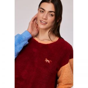 Homewear set 495 donkerrood