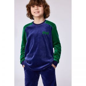Jongenspyjama in velours 897 donkerblauw