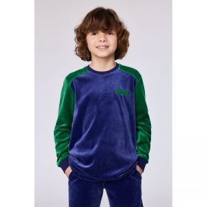Jongenspyjama in velours 897 donkerblauw