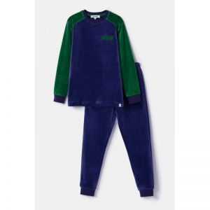 Jongenspyjama in velours 897 donkerblauw
