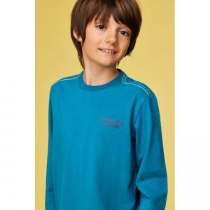 Jongenspyjama, lange mouwen 795 groenblauw