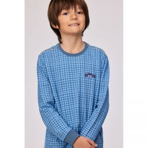Jongenspyjama, lange mouwen 926 blauwe ruit