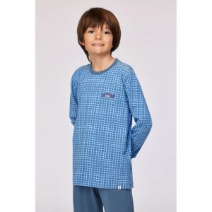 Jongenspyjama, lange mouwen 926 blauwe ruit