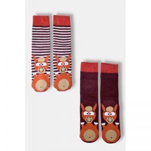 Sokken met antislip noppen, 2p 030 pony