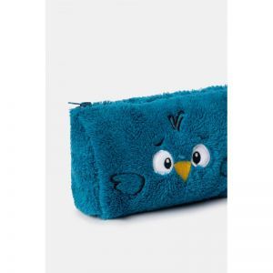 Tasje in fleece, 13x25cm 795 groenblauw