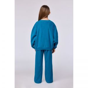 Meisjespyjama in velours 795 groenblauw