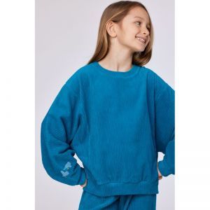 Meisjespyjama in velours 795 groenblauw