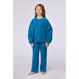 Meisjespyjama in velours 795 groenblauw