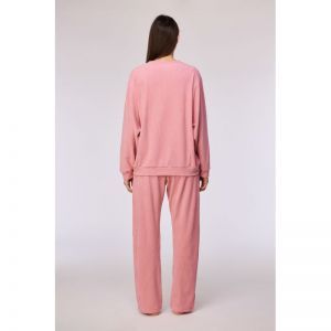 Damespyjama in ribvelours 404 roze
