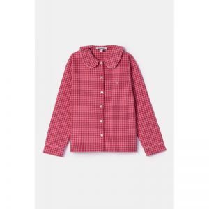 Damespyjama, doorknoop 954 roze ruitje