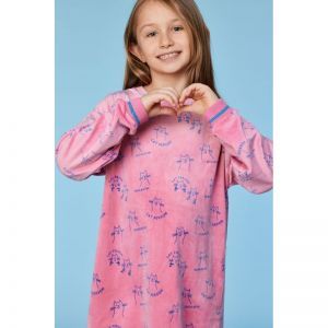 Slaapkleedje in velours 951 roze katten