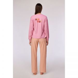 Damespyjama met lange mouwen 404 roze