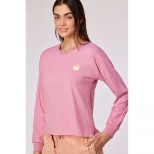 Damespyjama met lange mouwen 404 roze