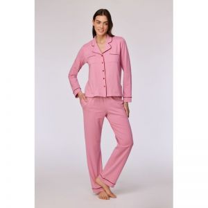 Damespyjama, lange mouwen 404 roze