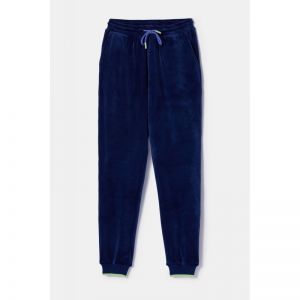 Damespyjama in velours 897 donkerblauw