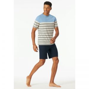 Herenpyjama korte mouwen 838 pacific blu