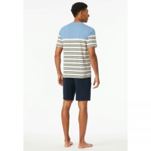 Herenpyjama korte mouwen 838 pacific blu