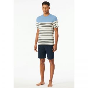 Herenpyjama korte mouwen 838 pacific blu