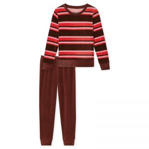 Damespyjama in velours 516 burgund