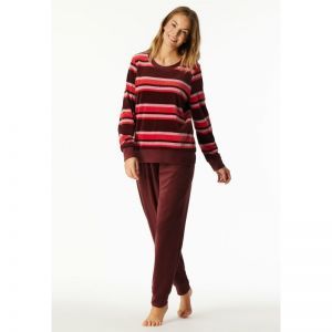 Damespyjama in velours 516 burgund