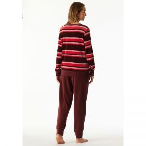 Damespyjama in velours 516 burgund