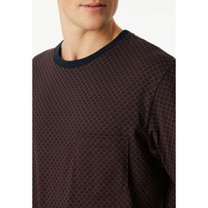 Herenpyjama lange mouwen 531 rotbraun