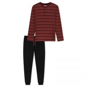 Herenpyjama lange mouwen 516 burgund