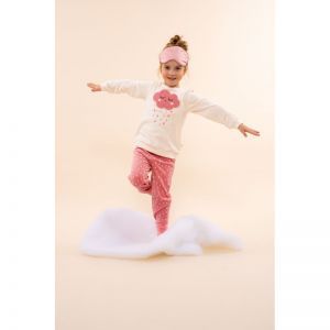 Girls Velours set Off white