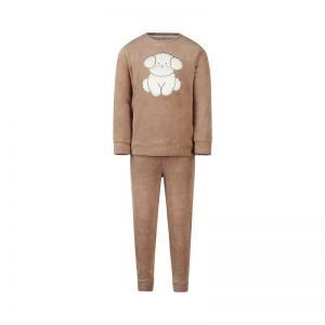 Girls Velours set Faded brown