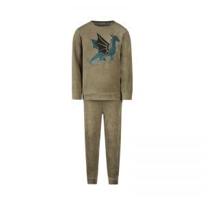 Boys velours set Faded green