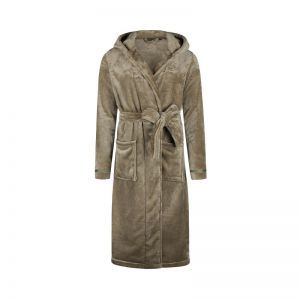 Women long bathrobe Faded green