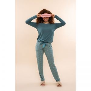 Women pyjama set Teal green