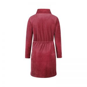 Women velours bathrobe cassis