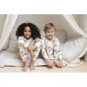 Pyjama Teddy Bear Offwhite Melang