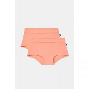 Meisjes slip, shorty 2-pack 506 perzikoranj