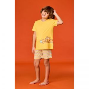 Jongenspyjama korte mouwen 650 geel