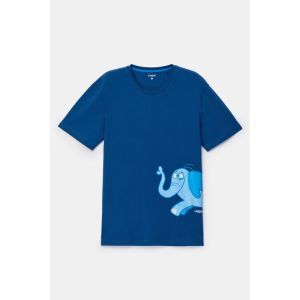 Herenpyjama korte mouwen 887 donkerblauw
