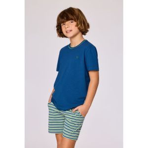 Jongens pyjama korte mouwen 887 donkerblauw