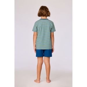 Jongens pyjama korte mouwen 908 groen-blauw