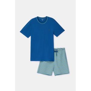 Herenpyjama korte mouwen 887 donkerblauw