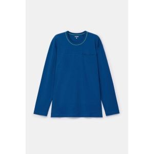 Herenpyjama lange mouwen 887 donkerblauw